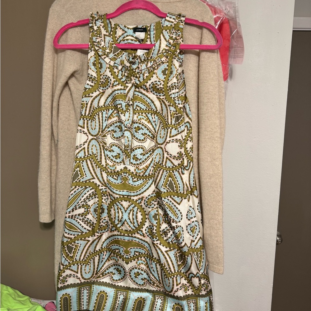 J. Crew Gold and Cream Halter Sundress Casual Resort Wear